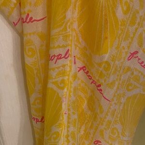 Free People Yellow and Pink Shoulder Bag